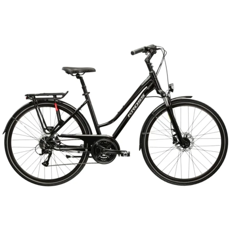 rower trekkingowy kross trans 4.0 damski czarny rowex